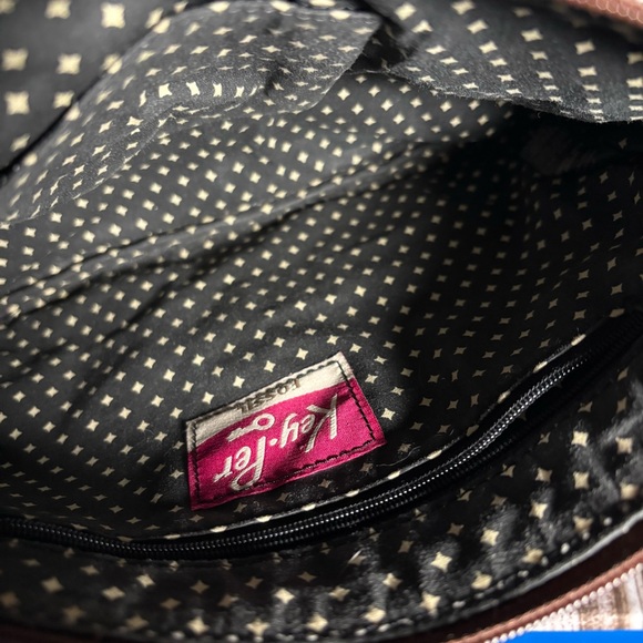 Fossil Key Per Kaleidoscope Crossbody Bag Coated Canvas Geometric Boho Purse - Picture 8 of 8